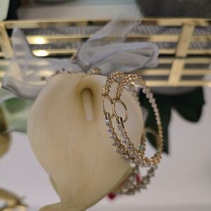 Nadri Leah Gold Hoop Earrings